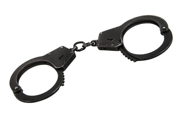 Big black handcuffs — Stock Photo, Image