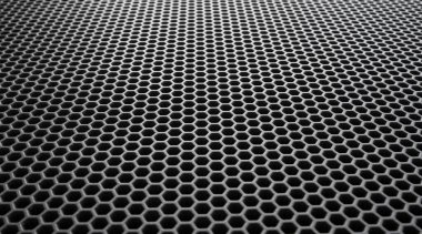 yatay siyah soyut trellited veya hücresel arkaplan, makro fotoğraf