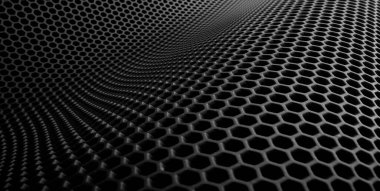 yatay siyah soyut trellited veya hücresel bükme arkaplan, makro fotoğraf