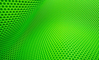 yatay yeşil esnek bükülme soyut trellited veya hücresel arkaplan, makro fotoğraf