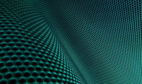 Horizontal Green Flexible Bend Abstract Trellised Cellular Background Macro Photo — Stock Photo, Image