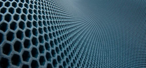 Горизонтально Голубой Гибкий Изгиб Абстрактный Клеточный Фон Макрофото — стоковое фото