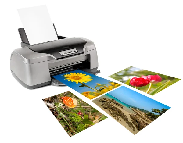 Printer on white — Stock Photo, Image