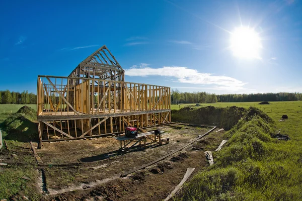 Building site framehouse — Stock Photo, Image