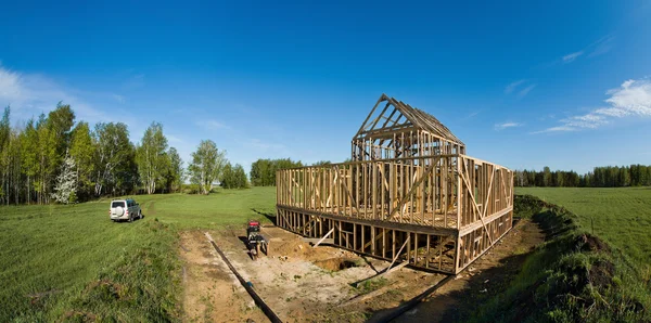 Building site framehouse — Stock Photo, Image