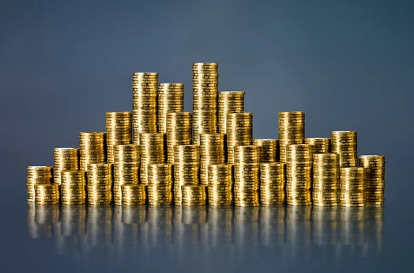 Coins stacks — Stock Photo, Image