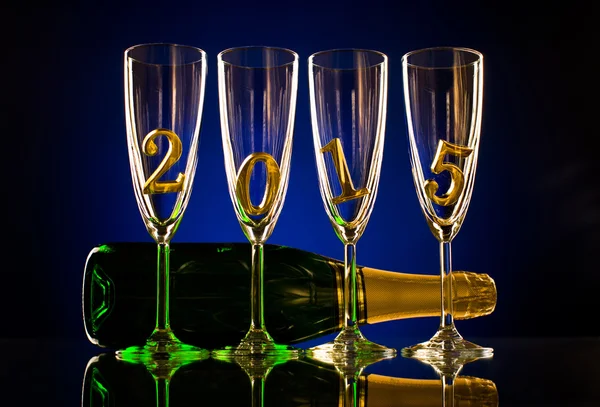 New year champagne — Stock Photo, Image