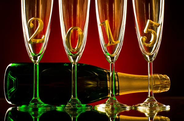 New Year champagne — Stock Photo, Image