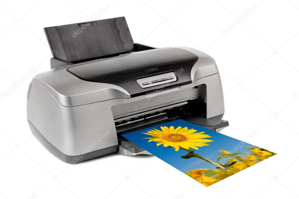 Printer on white