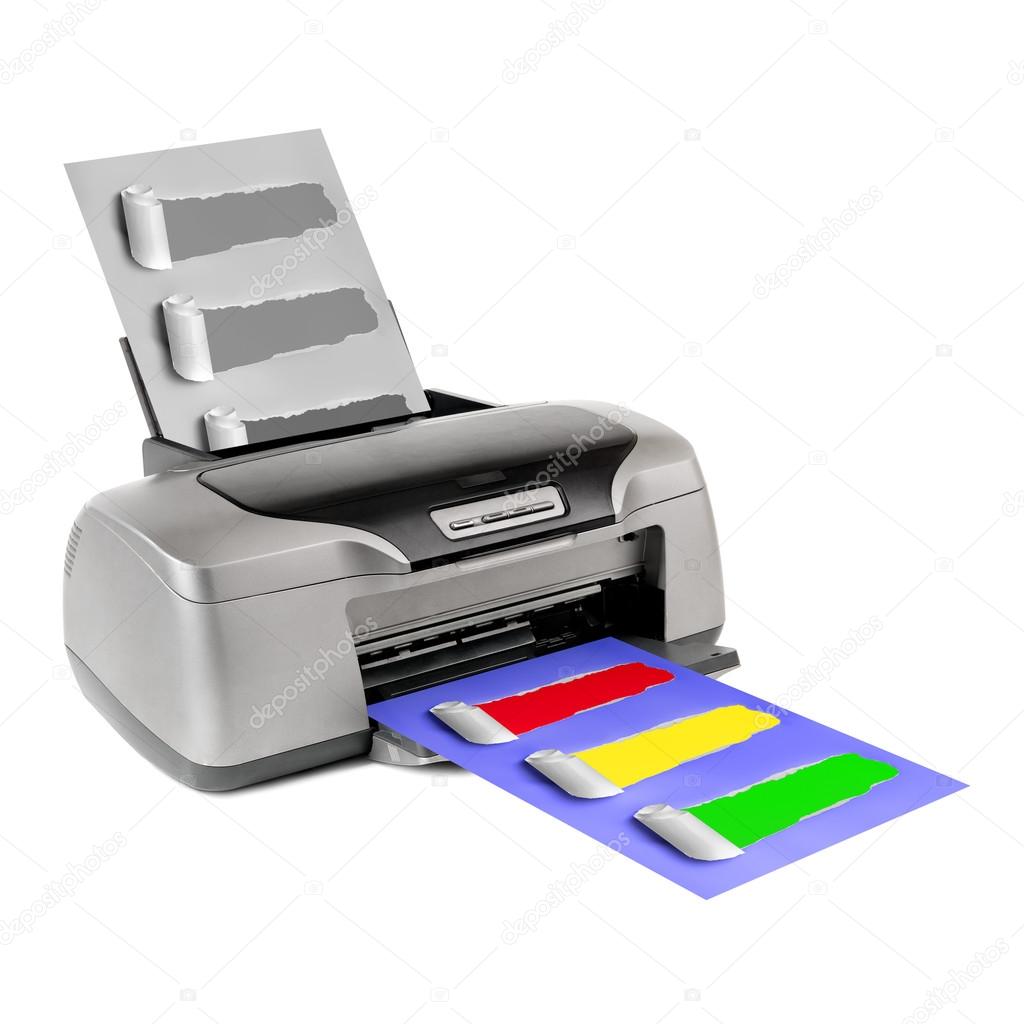 Printer on white