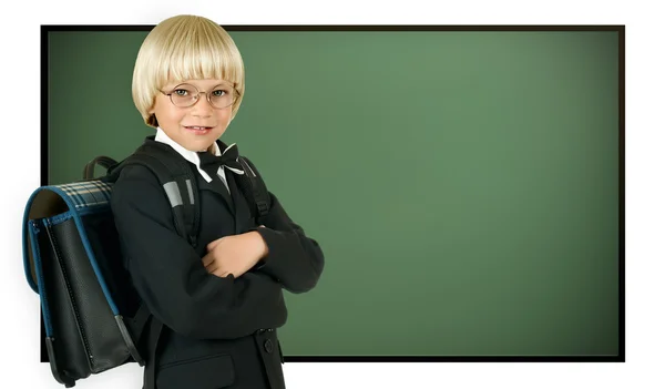 Menino da escola — Fotografia de Stock