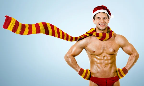 Sexy man Santa Claus — Stock Photo, Image