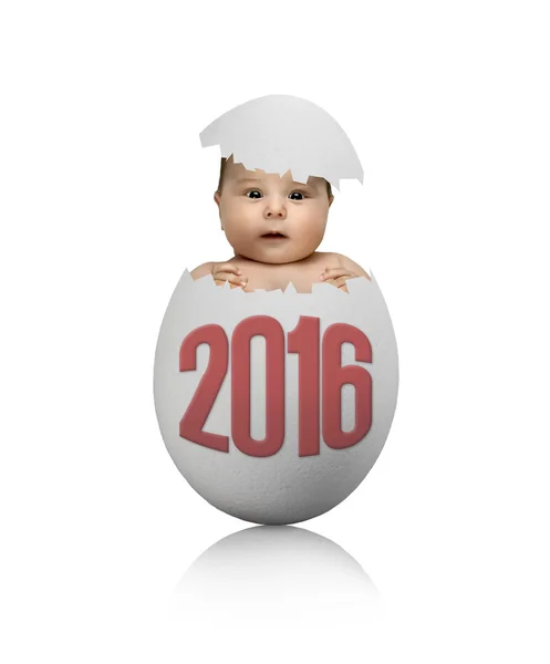 White egg with baby — Stock Photo, Image