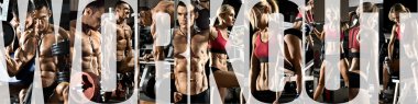 bodybuilding, execute exercise clipart
