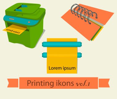 Yazdırma Icons 1 set