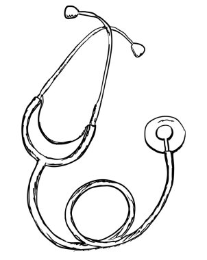 Vintage tarzı stetoskop beyaz arka plan üzerinde.