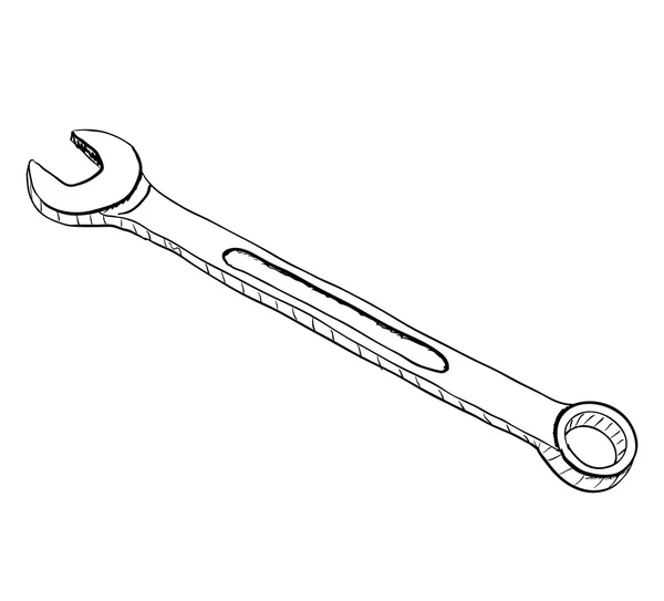 Vintage style wrench. — Stock Vector