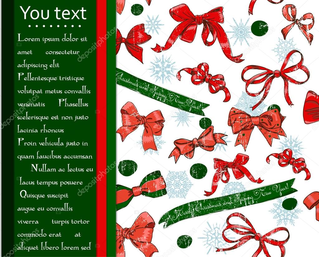 Christmas card with seamless texture.