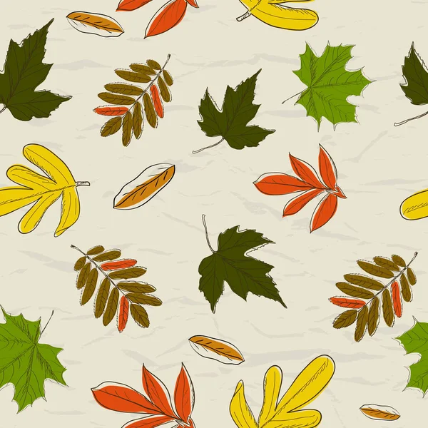 Seamless texture with autumn pattern from my collection of posters and seamless textures. Vector illustration — Stock Vector