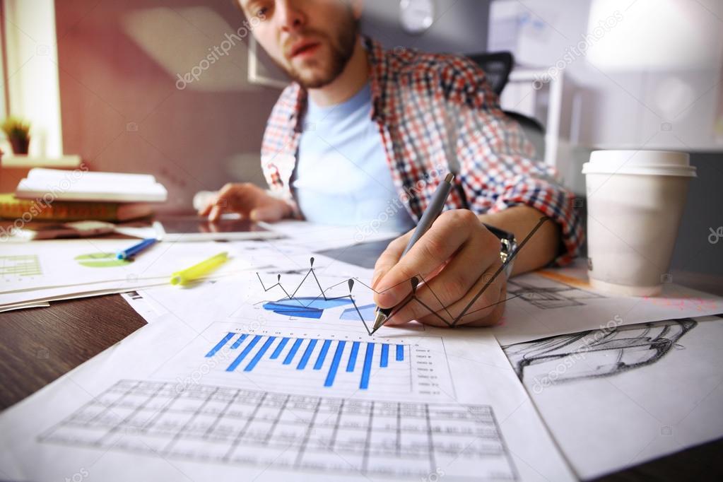 business documents on office table