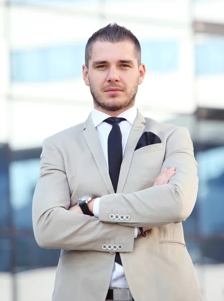 Handsome businessman in suit — Stock Photo, Image