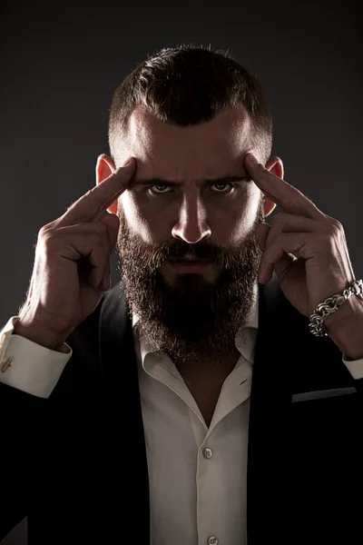 Portrait of a bearded man — Stock Photo, Image