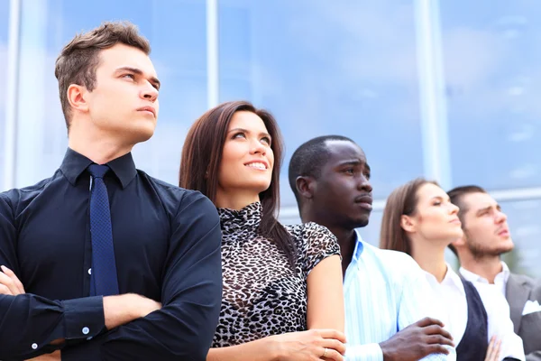 Business team standing in a row — Stock Photo, Image