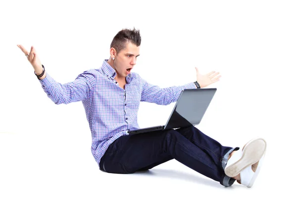 Man working on laptop — Stock Photo, Image