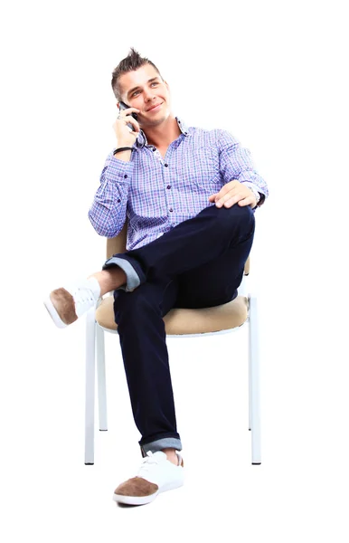 Man talking on mobile phone — Stock Photo, Image