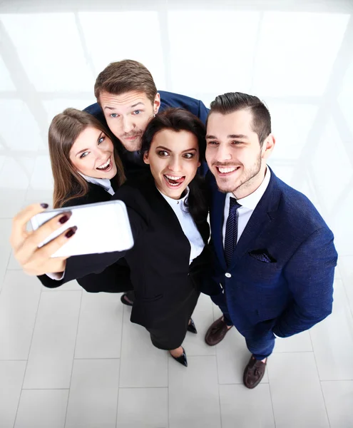 Geschäftsleute machen Selfie — Stockfoto