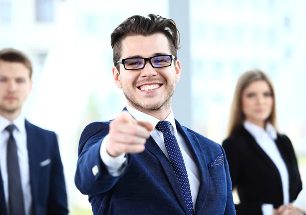 Handsome man pointing his finger at you — Stock Photo, Image