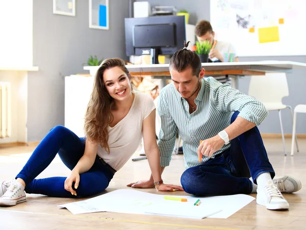 Designers working on sketch — Stock Photo, Image