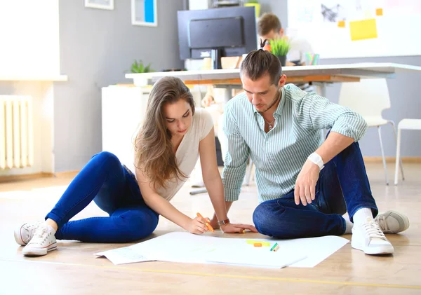 Designers working on sketch — Stock Photo, Image