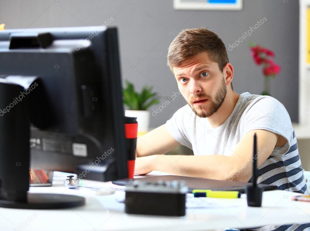 businessman using computer in the office