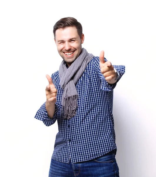 Young business man pointing to the camera — Stock Photo, Image