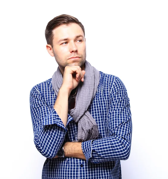 Hombre casual guapo sonriendo — Foto de Stock