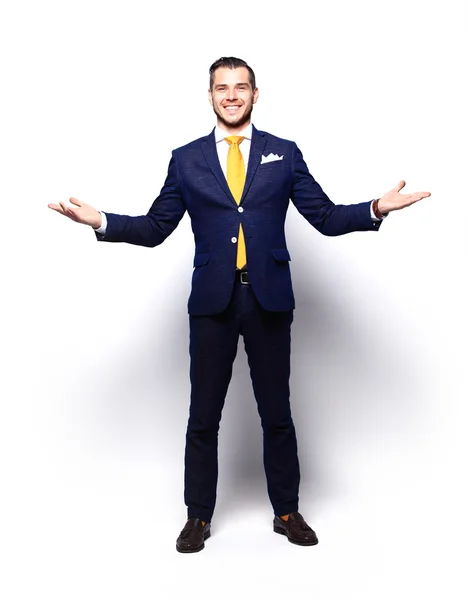 Excited handsome business man — Stock Photo, Image