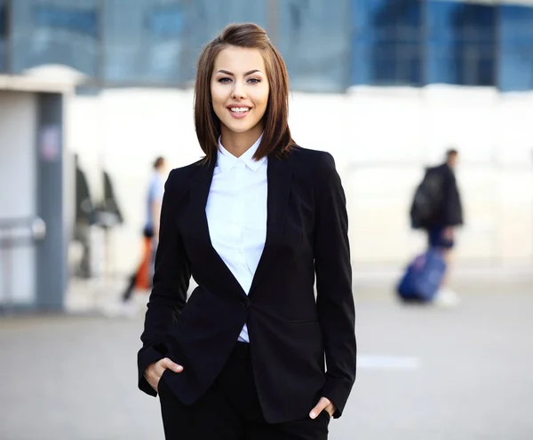 Successful business woman smiling — Stock Fotó