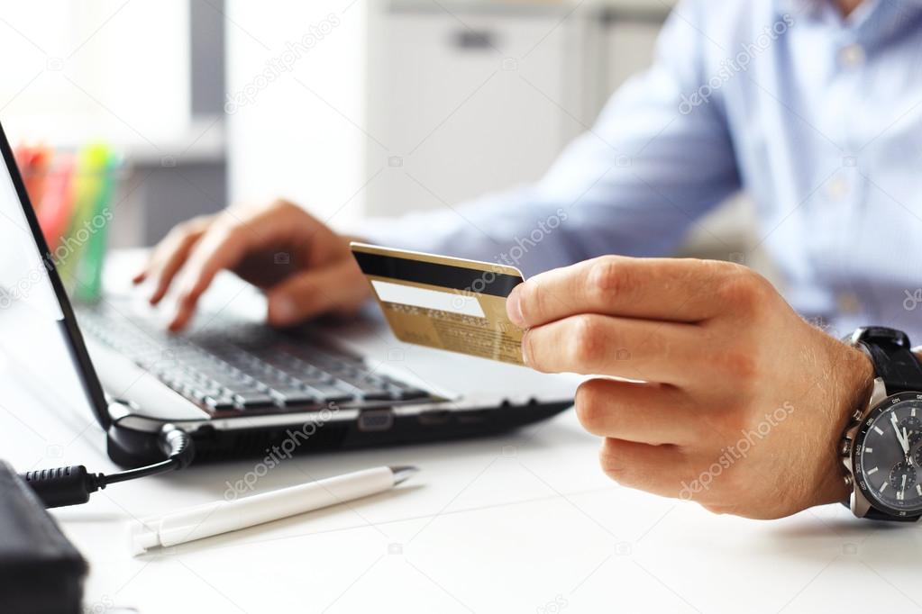 Man Shopping Online