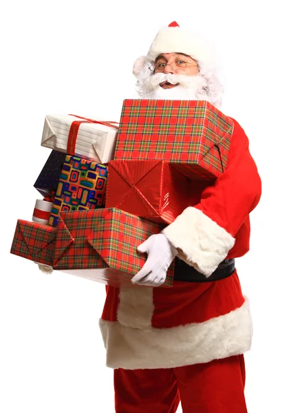 Santa Claus con regalos de Navidad — Foto de Stock