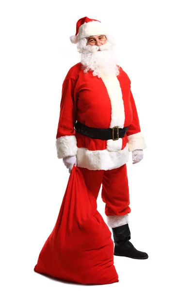 Santa Claus with huge sack — Stock Photo, Image