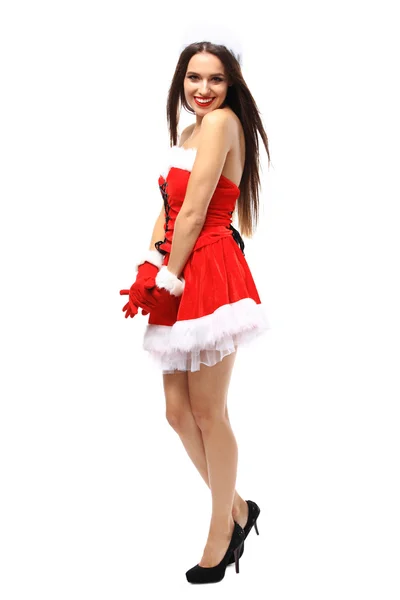 Vacker sexig santa flicka — Stockfoto