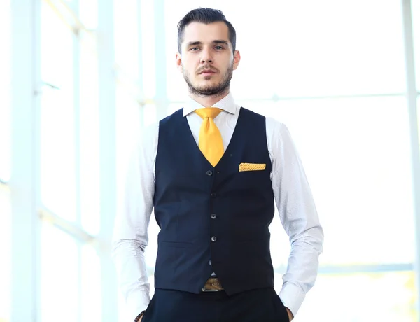 Handsome confident businessman — Stok fotoğraf