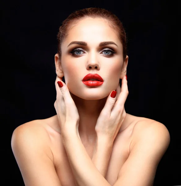 Woman with Long Brown Hair — Stock Photo, Image