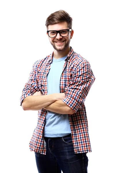 Hipster guy wearing glasses — Stock Photo, Image