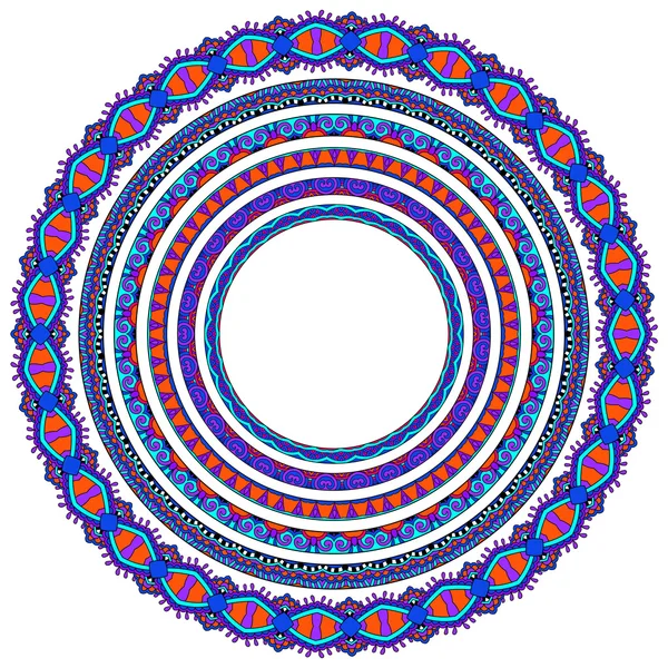 Set of round geometrical frames, circle border ornament — Stock Vector