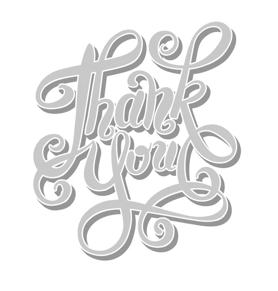 Thank you handwritten lettering inscription vector — Stock Vector