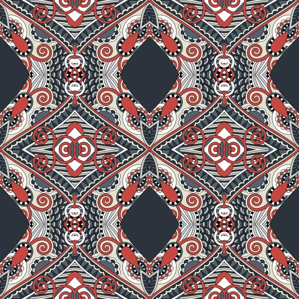 Authentic seamless floral geometric pattern, ethnic ukrainian ca — Stock Vector