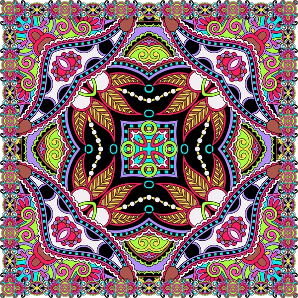 Paisley floral ornemental traditionnel Bandanna — Image vectorielle