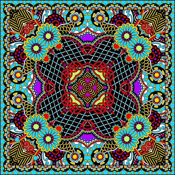 Paisley floral ornemental traditionnel Bandanna — Image vectorielle